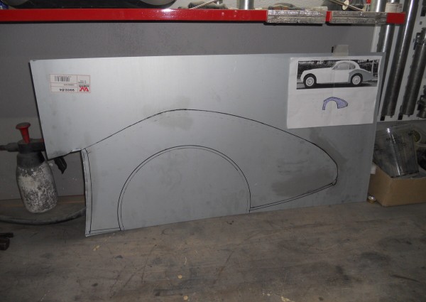 Karosserie Nachbau Jaguar Kotflügel von Karosserie Konrad