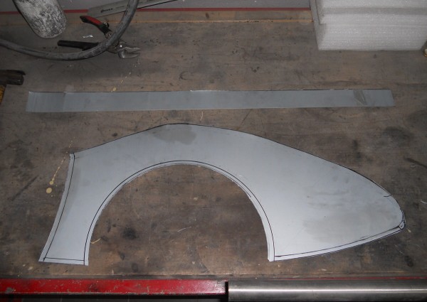 Karosserie Nachbau Jaguar Kotflügel von Karosserie Konrad