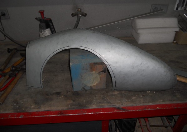 Karosserie Nachbau Jaguar Kotflügel von Karosserie Konrad